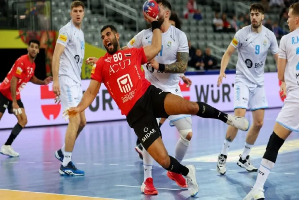 مواجهة سابقة لمنتخب اليد في البطولة