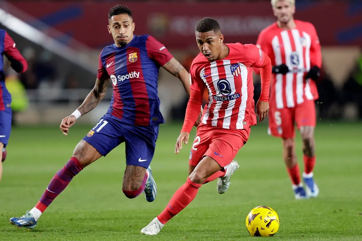 من مباريات اليوم برشلونة وأتلتيكو مدريد