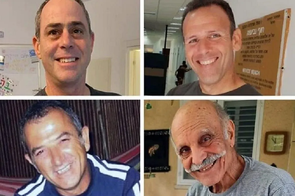 مسؤول إسرائيلي .. وفي الصورة صور 4 أشخاص التي ستسلم حماس رفاتهم
