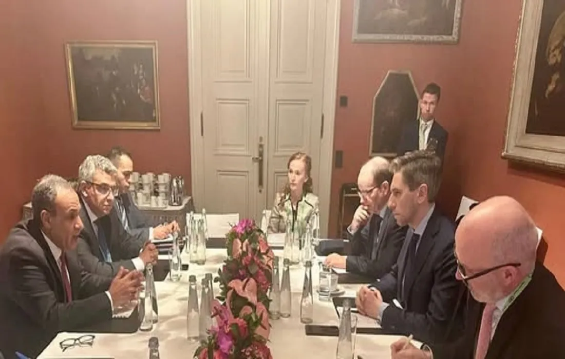 وزير الخارجية في اجتماعه مع المسئول الايرلندي