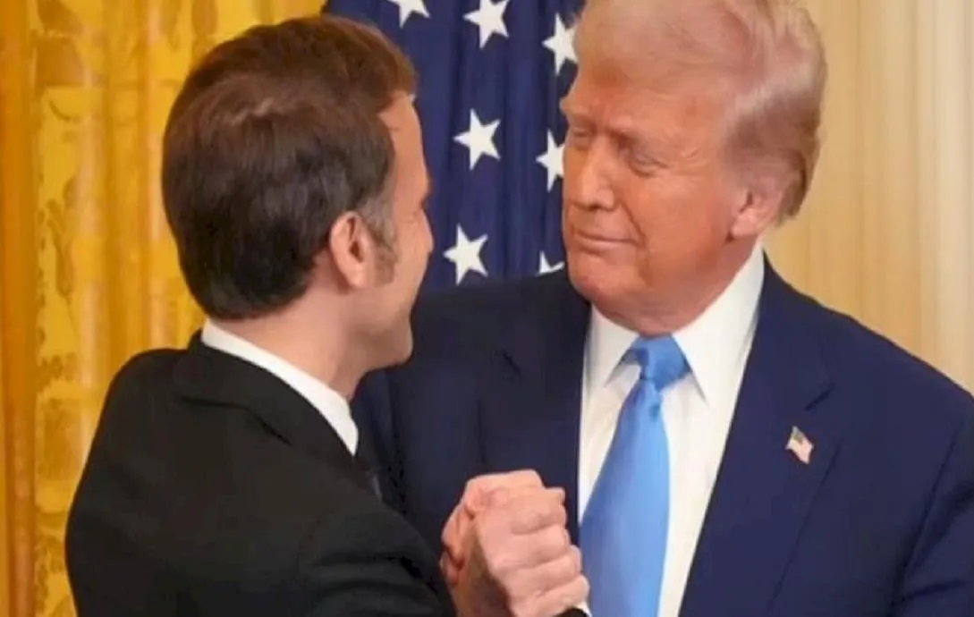 دونالد ترامب وماكرون بالبيت الأبيض