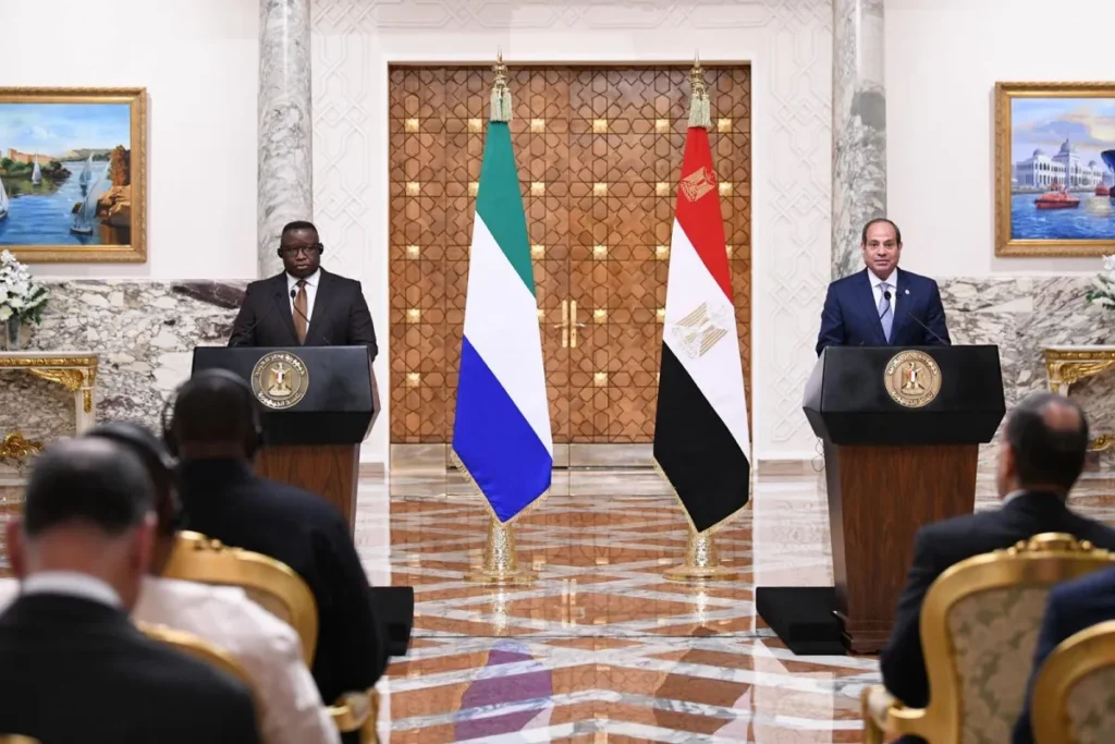 الرئيس المصري ونظيره السيراليوني