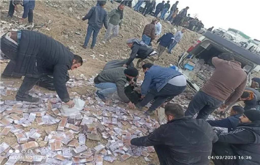 تطاير ملايين الليرات السورية نتيجة الحداث