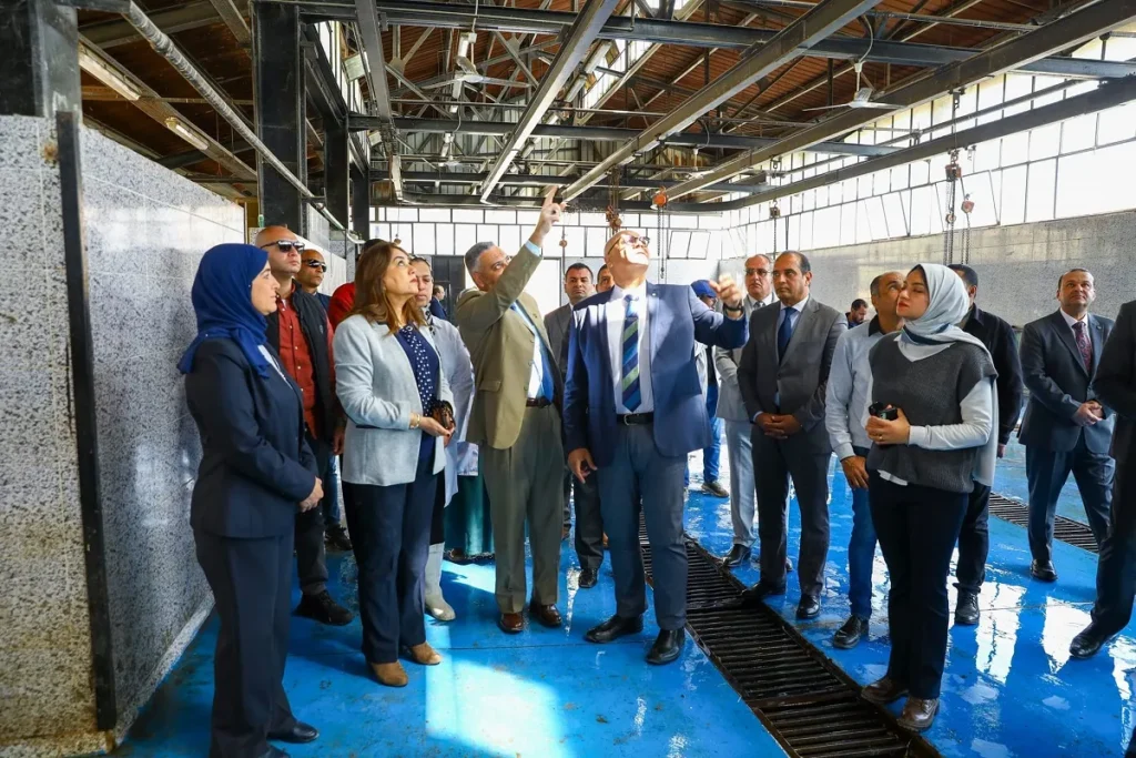جولة وزيرة التنمية المحلية ومحافظ القليوبية بمجزر الخانكة