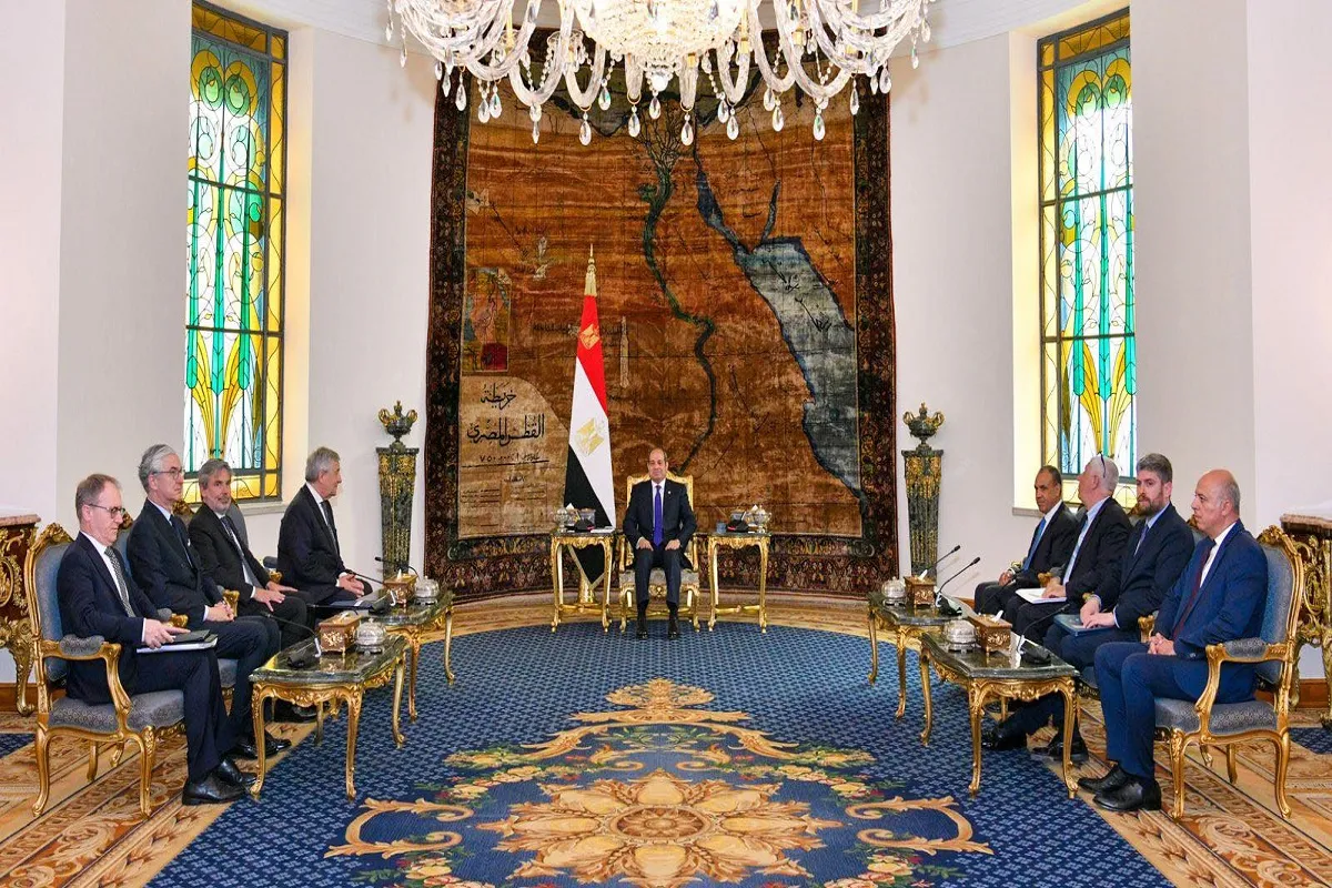 استقبال الرئيس المصري لنائب رئيس الوزراء الإيطالي