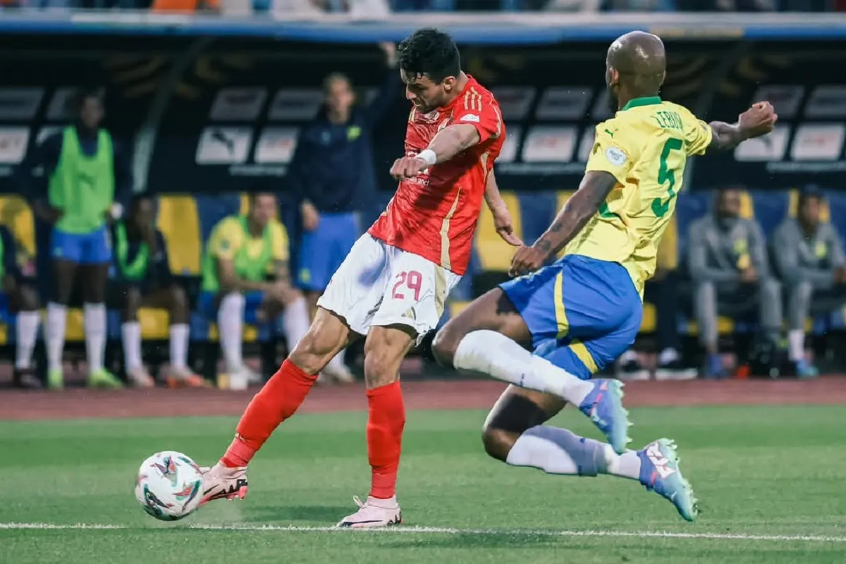 هدف الأهلي من طاهر محمد طاهر في مرمى صن داونز