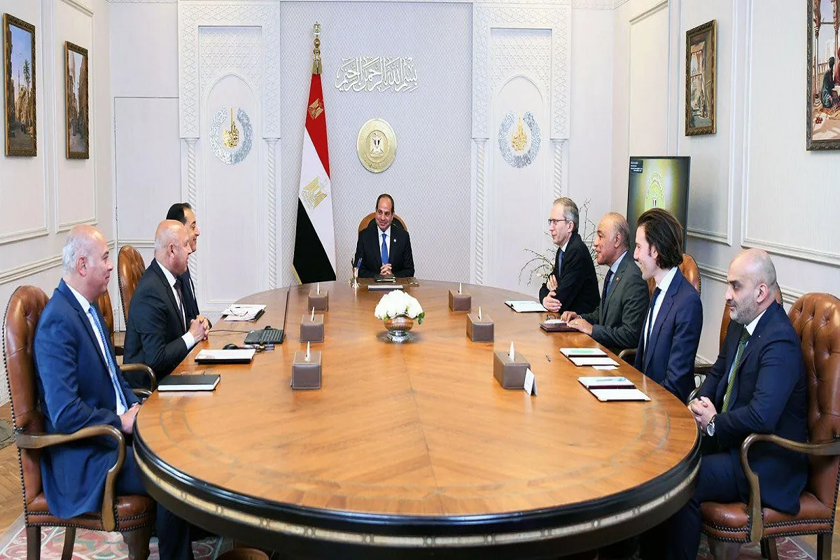 اجتماع الرئيس المصري بمسئولي شركة ألستوم