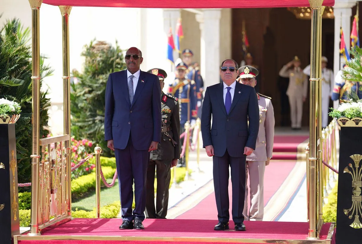 مراسم الاستقبال الرسمية لرئيس مجلس السيادة السوداني