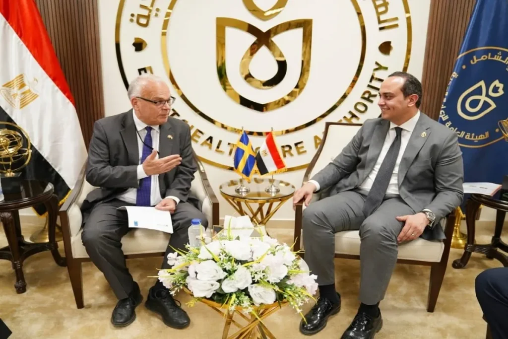 لقاء الدكتور أحمد السبكي وسفير السويد الجديد