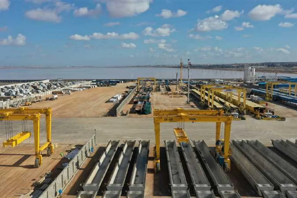 مصنع الكمرات الخرسانية سابقة الصب لمشروع مترو الإسكندرية