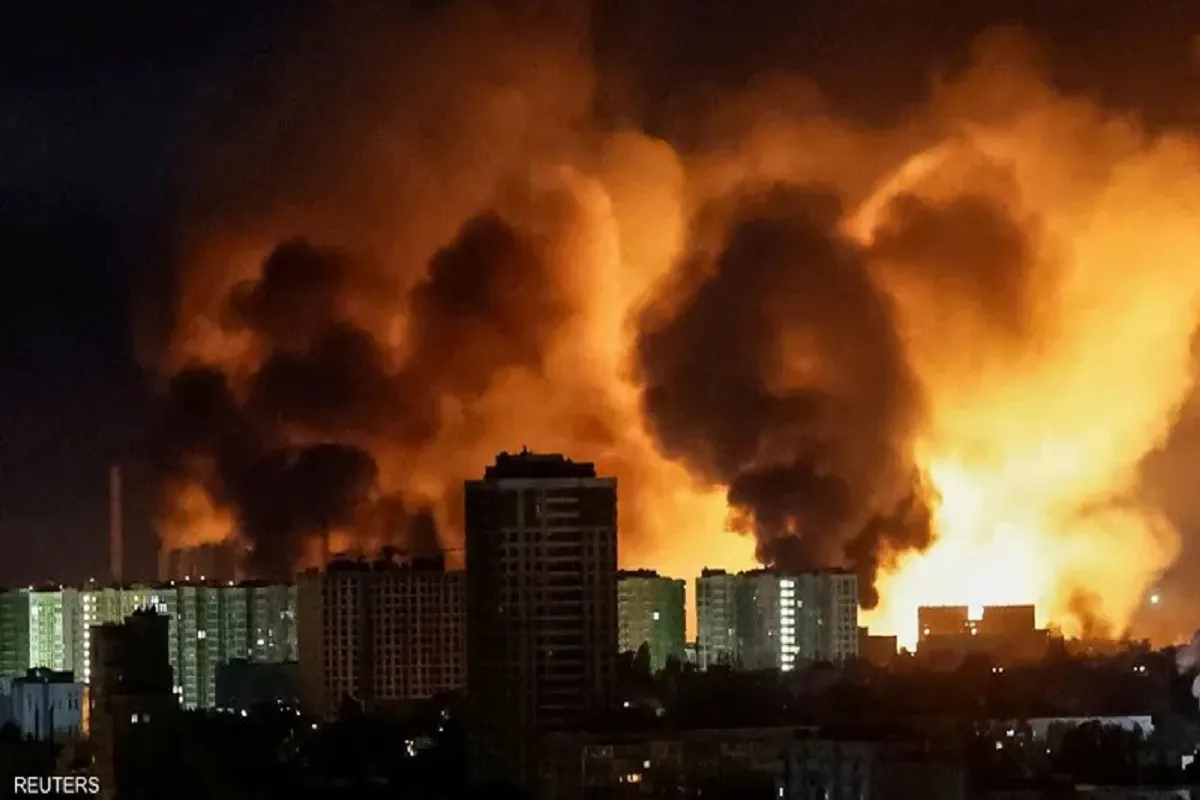 هجوم على كييف بالمسيرات الروسية