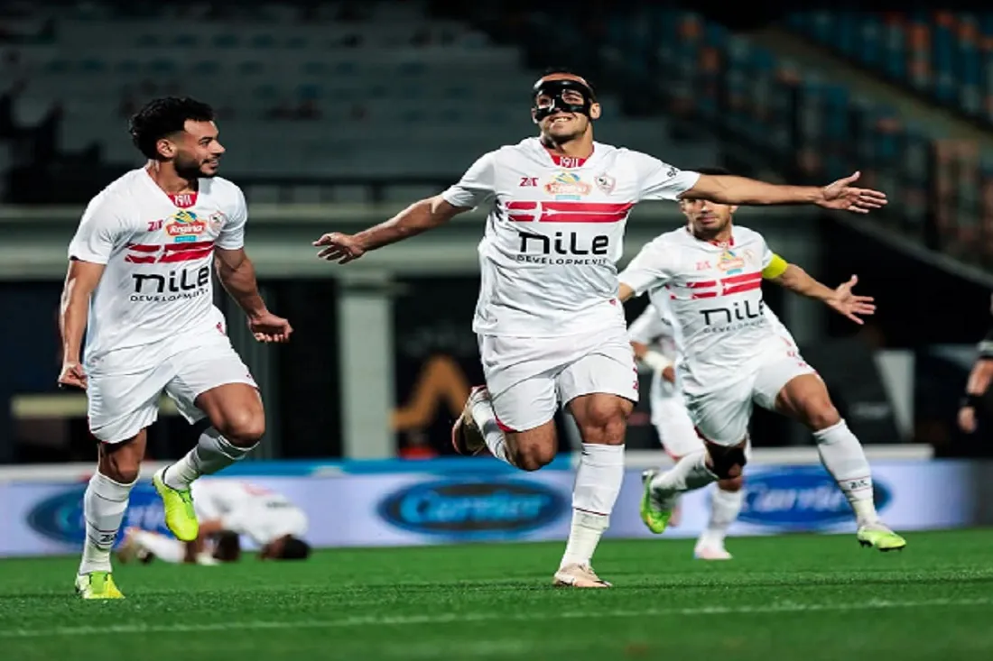 لقطة من مباراة الزمالك والبنك الأهلي