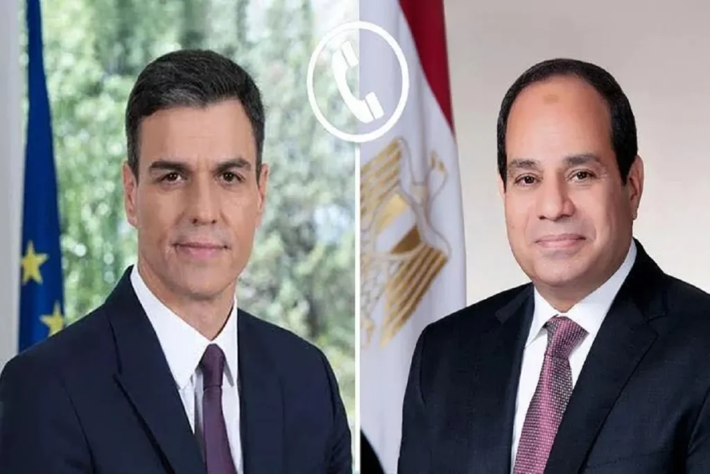 الرئيس المصري ورئيس الوزراء الإسباني
