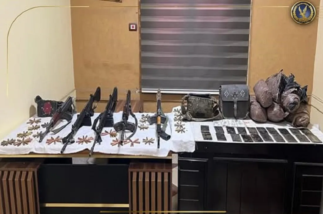 المضبوطات بعد مصرع العنصرين شديدي الإجرام