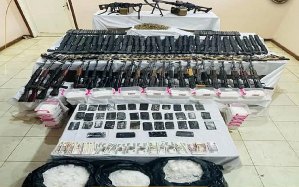 المضبوطات بعد تصفية المشتبه بهم