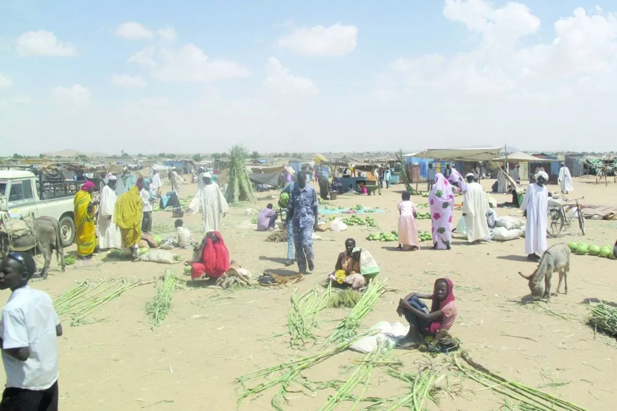 معارك السودان .. سودانيون يلجأون لمخيم أبو شوك شمال إقليم دارفور (أ.ب)