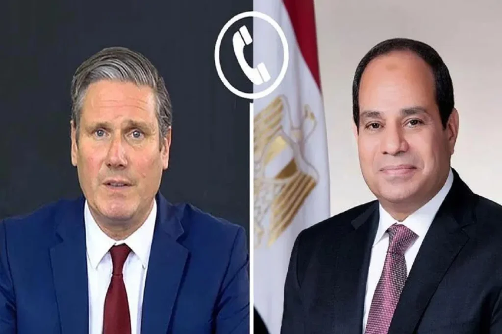 الرئيس المصري ورئيس وزراء المملكة المتحدة