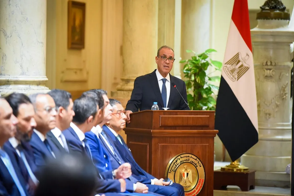 وزير الخارجية المصري خلال كلمته