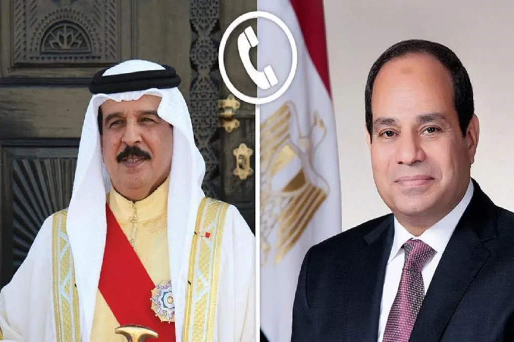 الرئيس المصري وملك البحرين