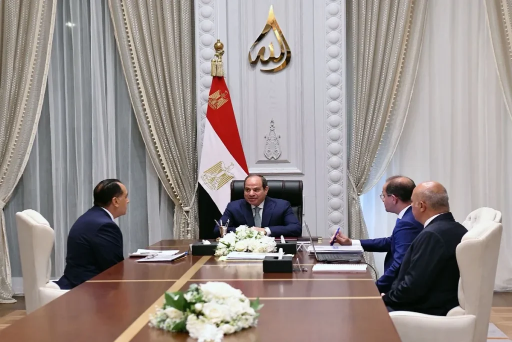 اجتماع السيسي مع رئيس الوزراء ووزير المالية