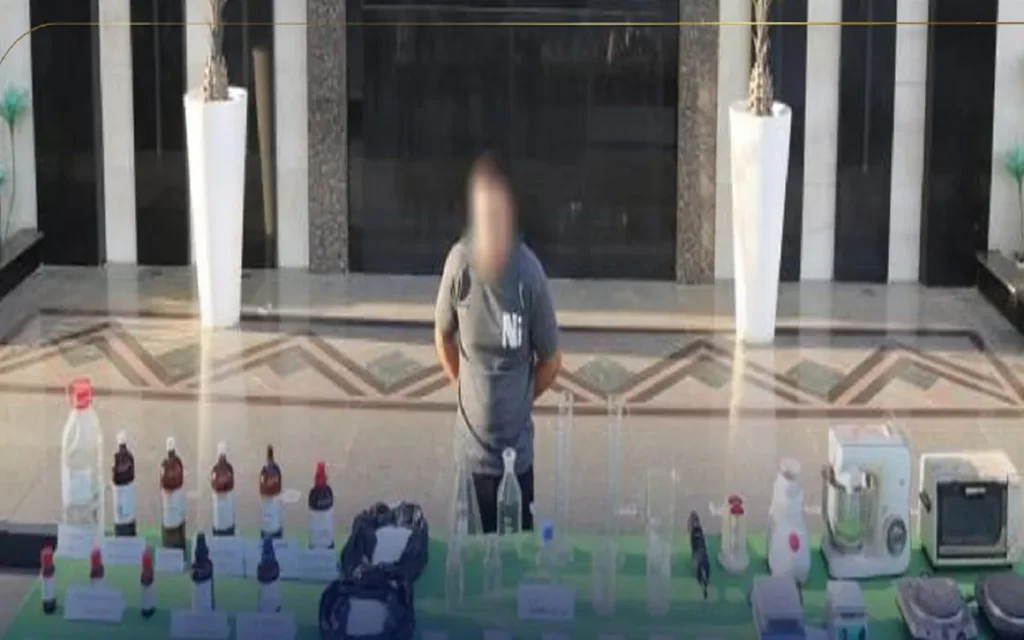 ضبط المتهم والمضبوطات المحرزة