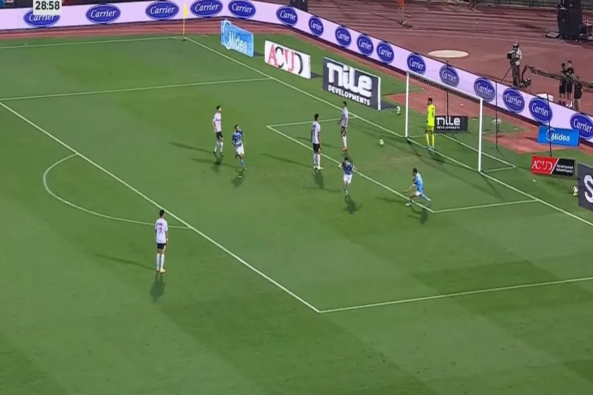 هدف أحمد قطة لبيراميدز في مرمى الزمالك