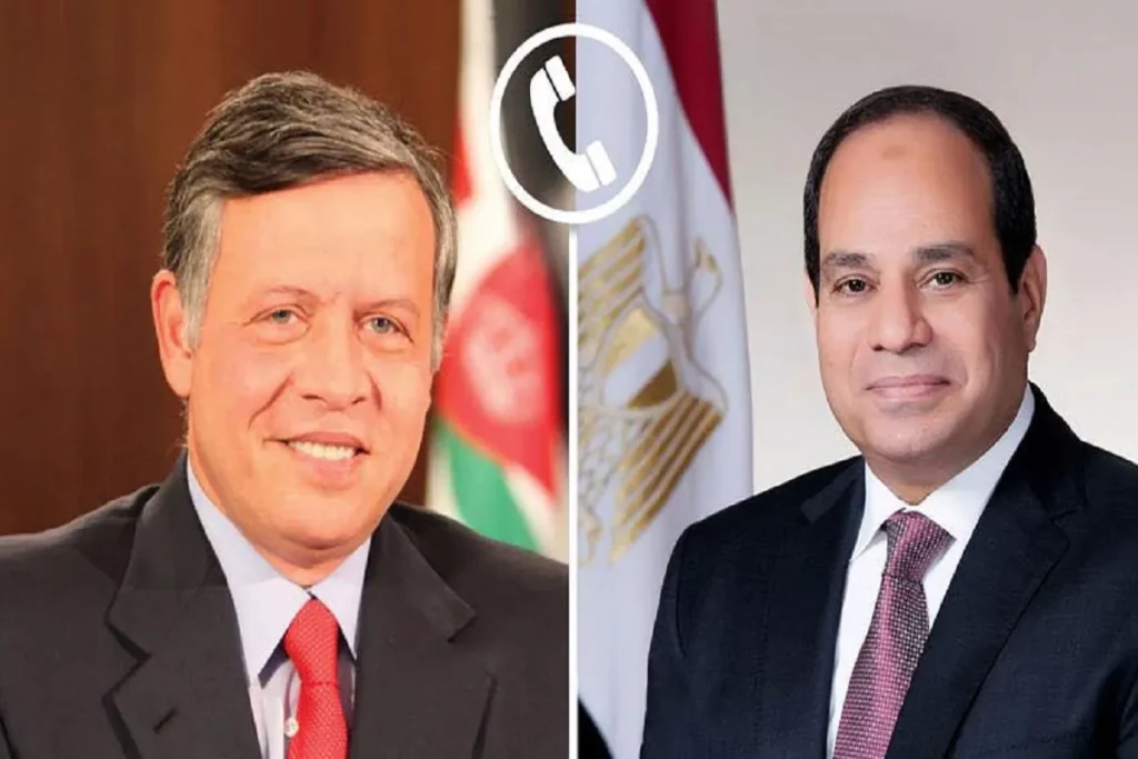 الرئيس المصري وعاهل الأردن