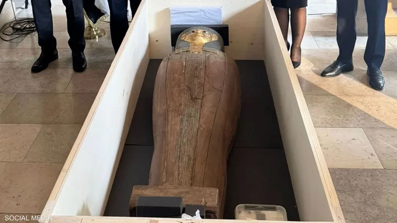 ناووس أثري أعيد إلى مصر