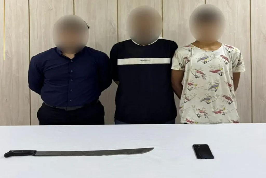 المتهمون والسلاح المستخدم في الواقعة