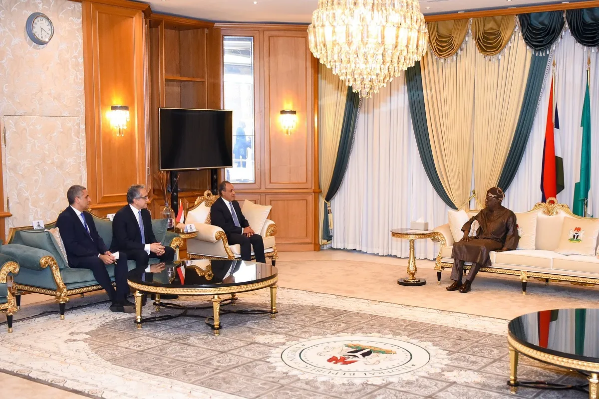 استقبال رئيس نيجيريا لوزير الخارجية المصري