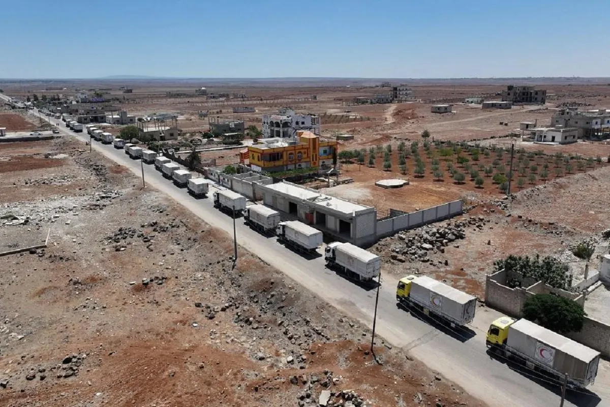 قوافل من المساعدات الطبية تتجه إلى السويداء (أ.ف.ب)