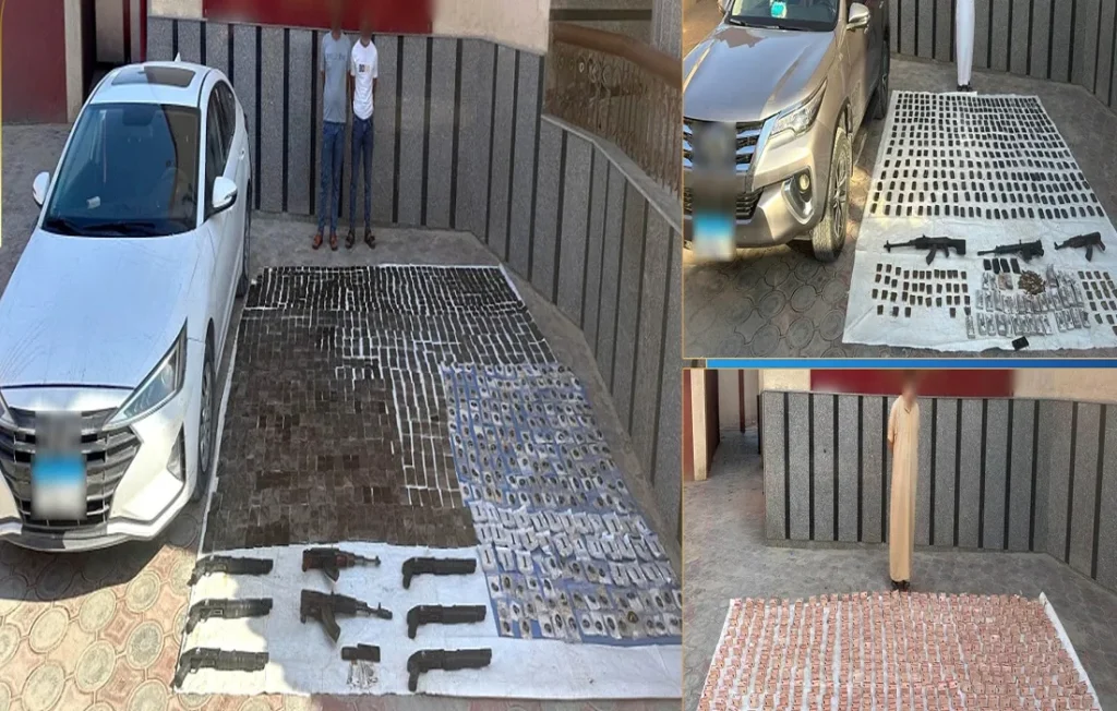 ضبط العناصر شديدة الخطورة والمضبوطات المحرزة