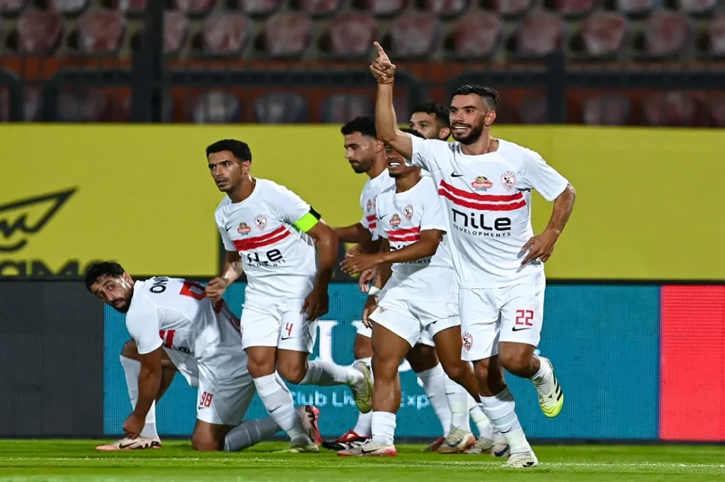 فرحة ناصر ماهر بهدف الزمالك في مرمى وادي دجلة