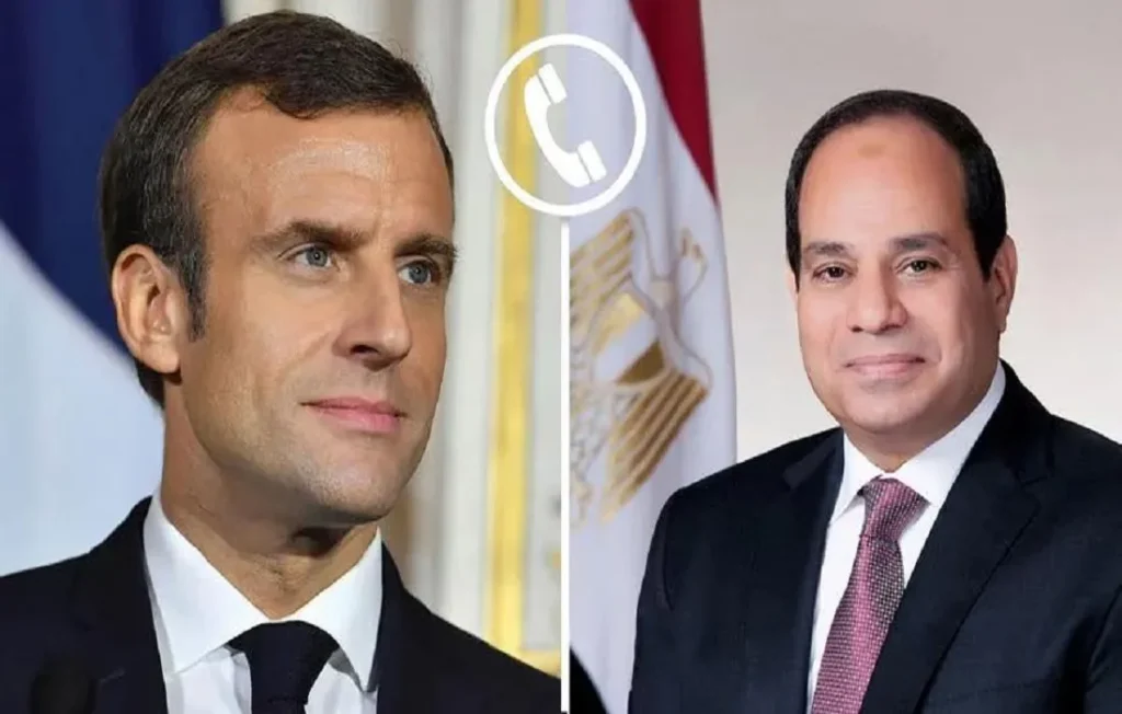 الرئيس المصري ونظيره الفرنسي