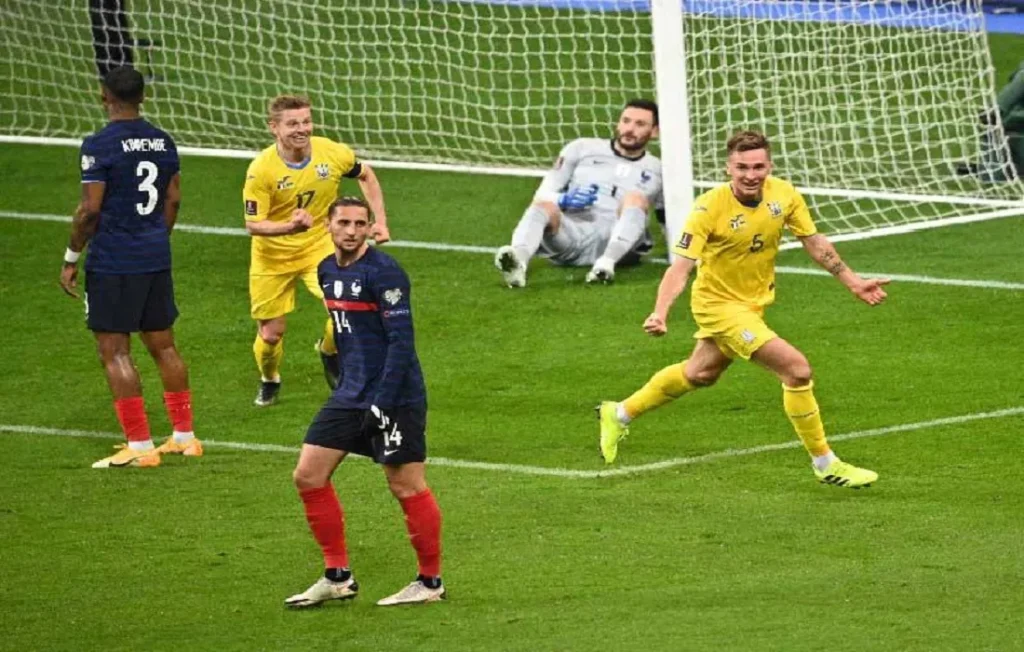 من مباريات اليوم أوكرانيا وفرنسا