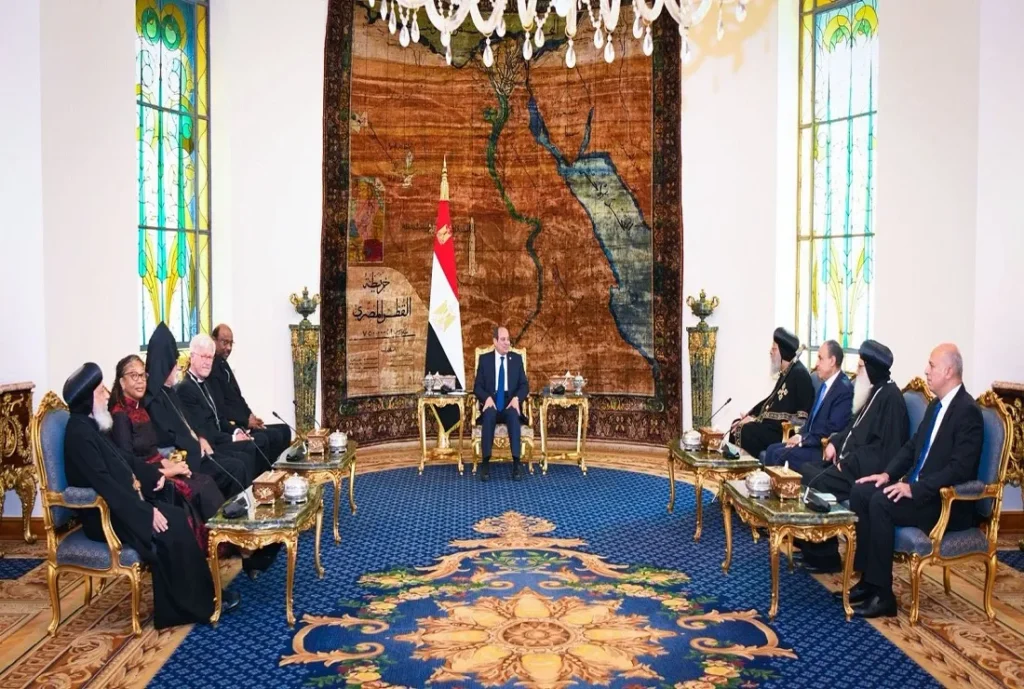 الرئيس المصري يستقبل وفد مجلس الكنائس العالمي
