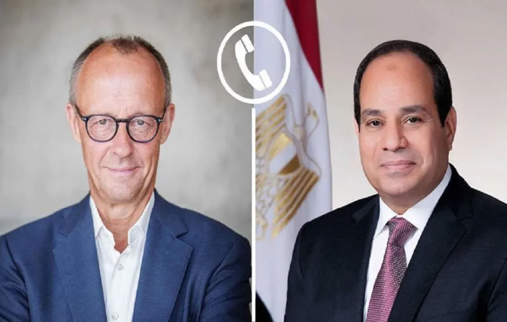 الرئيس المصري و المستشار الألماني