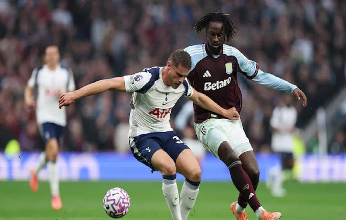 توتنهام وأستون فيلا ( صورة من رويترز )