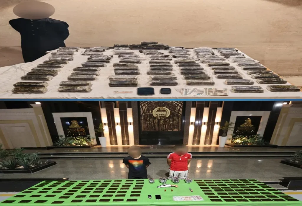 جانب من التشكيل العصابي وبعض المضبوطات