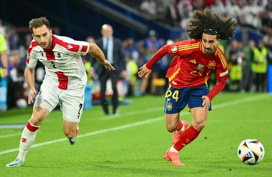 من مباريات اليوم  جورجيا وإسبانيا