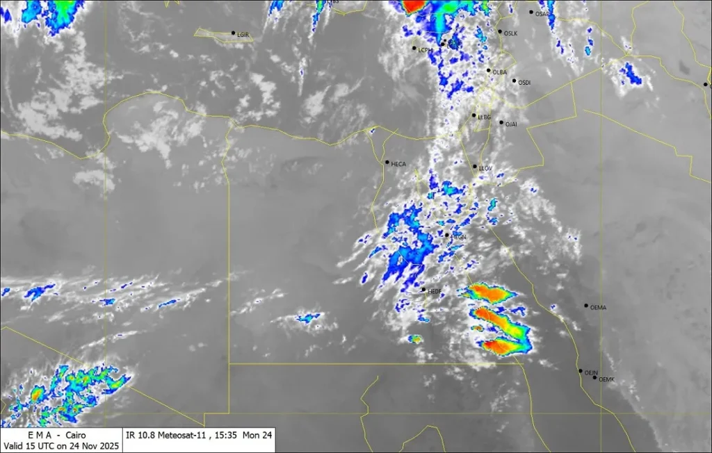 صورة توضح أخبار الطقس