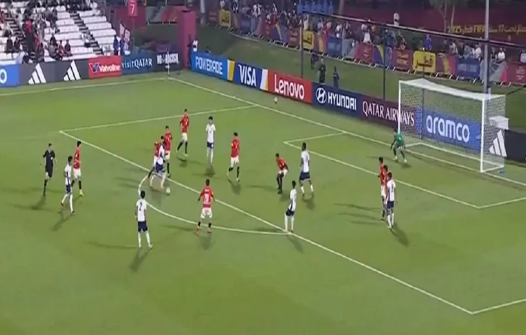 هدف منتخب إنجلترا الاول في مرمى منتخب مصر للشباب