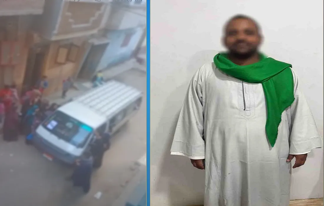 ضبط شخص يقوم بتوزيع الأموال على الناخبين بسوهاج - وفي الصورة الأخرى الميكروباص المستعمل في جولته