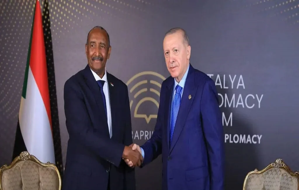 الرئيس التركي رجب طيب أردوغان ورئيس مجلس السيادة السوداني الفريق أول عبد الفتاح البرهان - أرشيفية