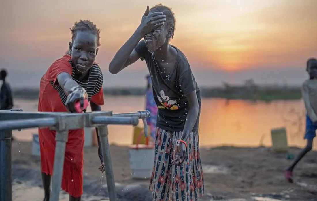 معاناة الأطفال بجنوب السودان – صورة من الأمم المتحدة