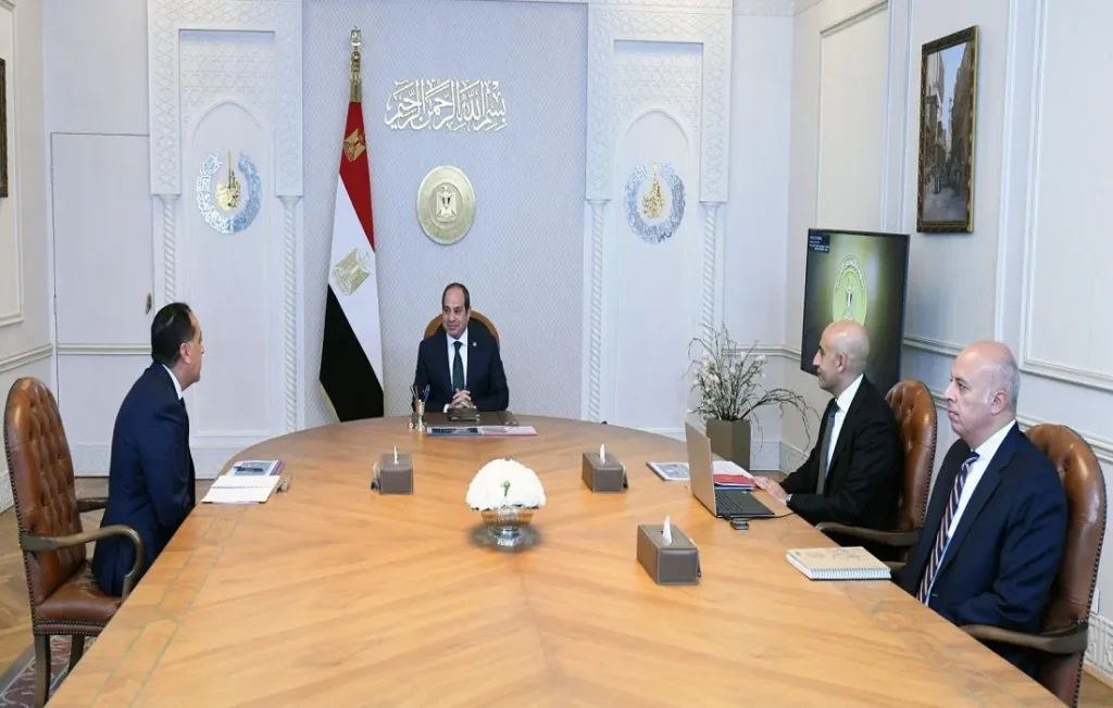 اجتماع الرئيس المصري مع رئيس مجلس الوزراء
