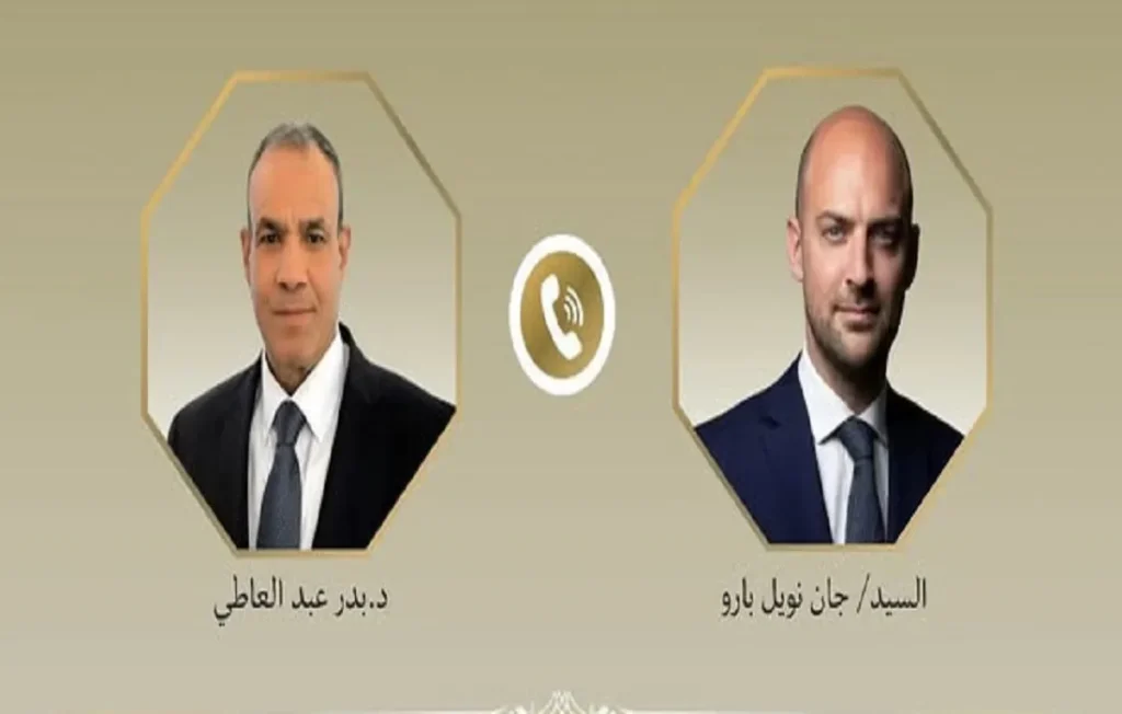 وزير الخارجية المصري الدكتور بدر عبد العاطي ونظيره الفرنسي جان نويل بارو