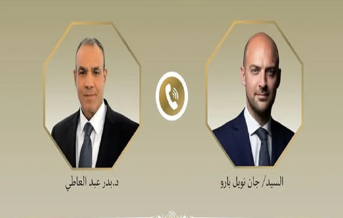 وزير الخارجية المصري الدكتور بدر عبد العاطي ونظيره الفرنسي جان نويل بارو