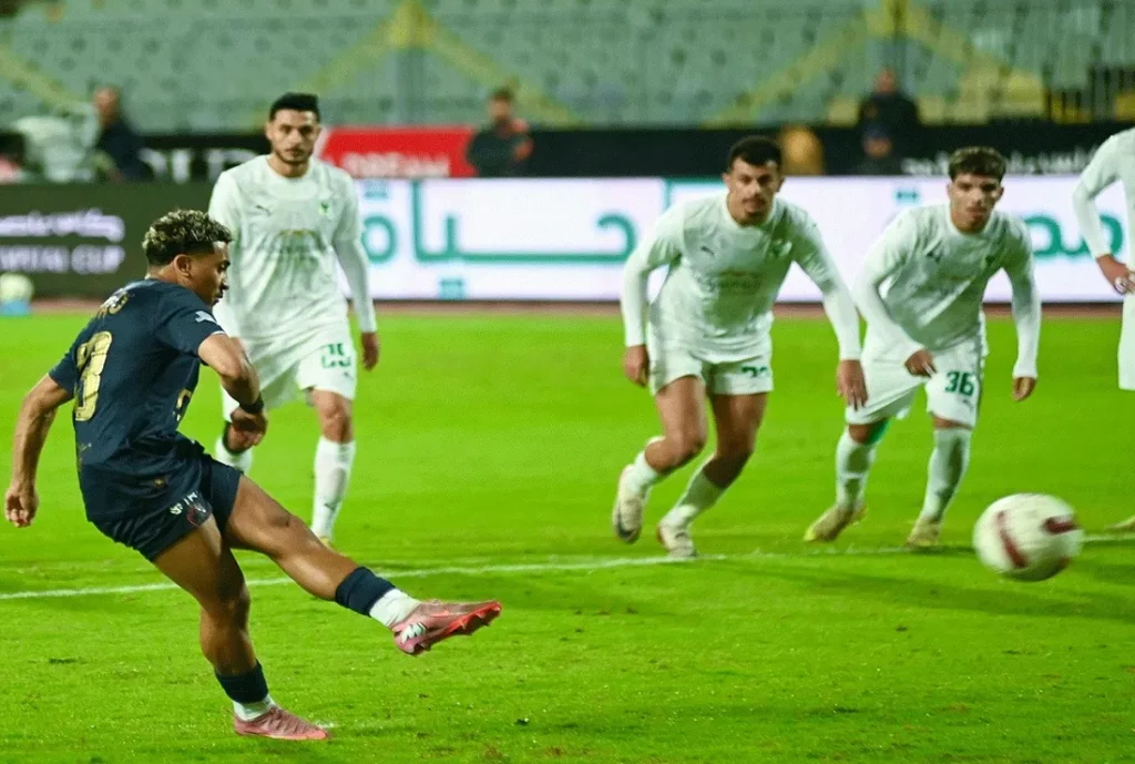 هدف خوان بيزيرا نجم الزمالك في مرمى المصري من ضربة جزاء