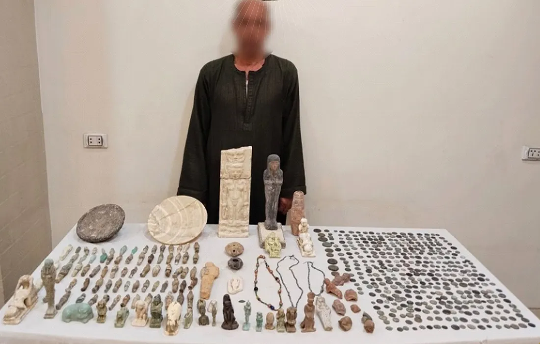 المتهم في بالإتجار والتنقيب عن الآثار في المنيا